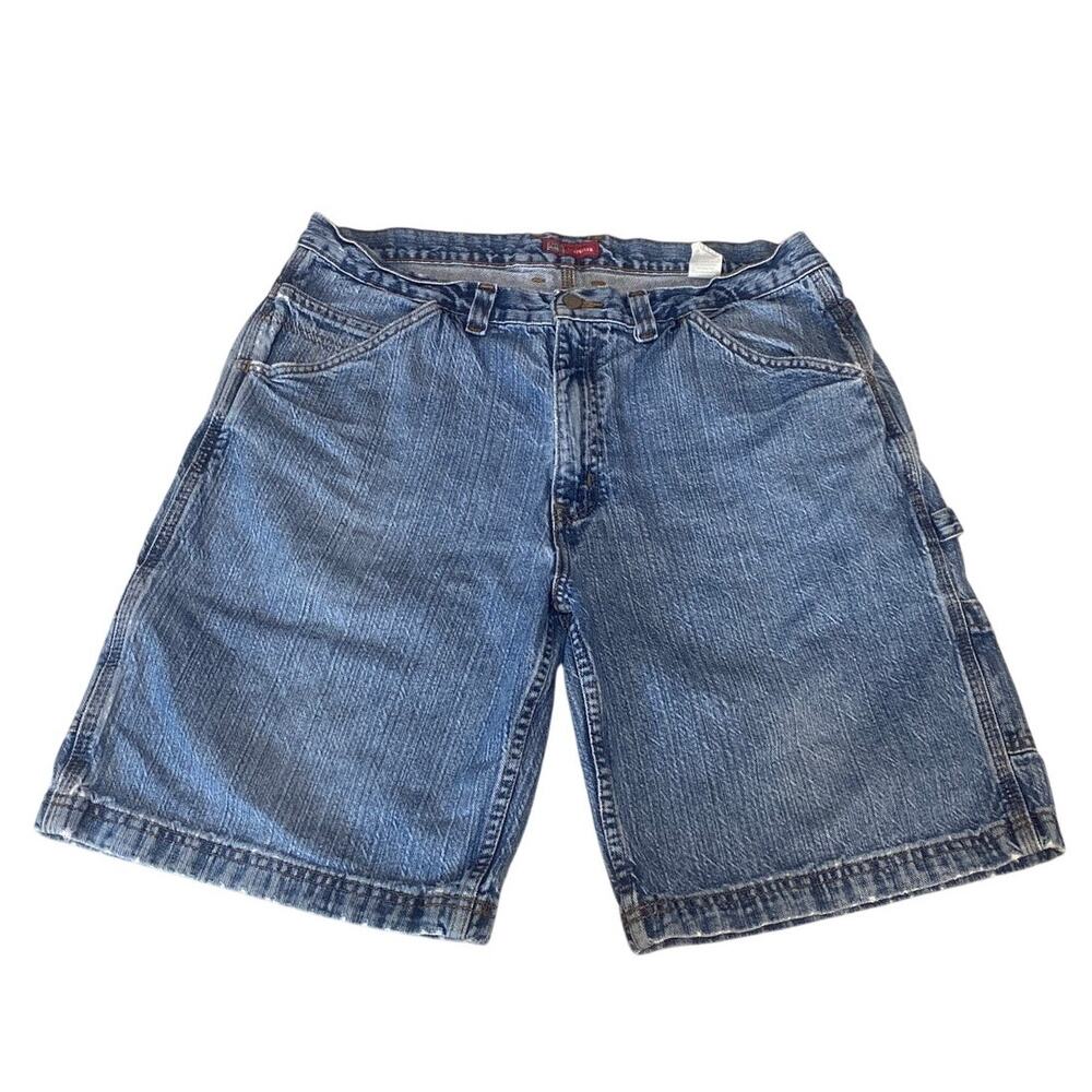 Vintage Faded Glory Carpenter Denim Shorts Men's Size 36 Blue Jean Y2K 2006
